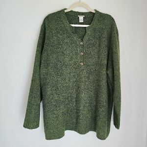 Fashion Bug Forest Green Women's Boucle Sweater Size 26/28